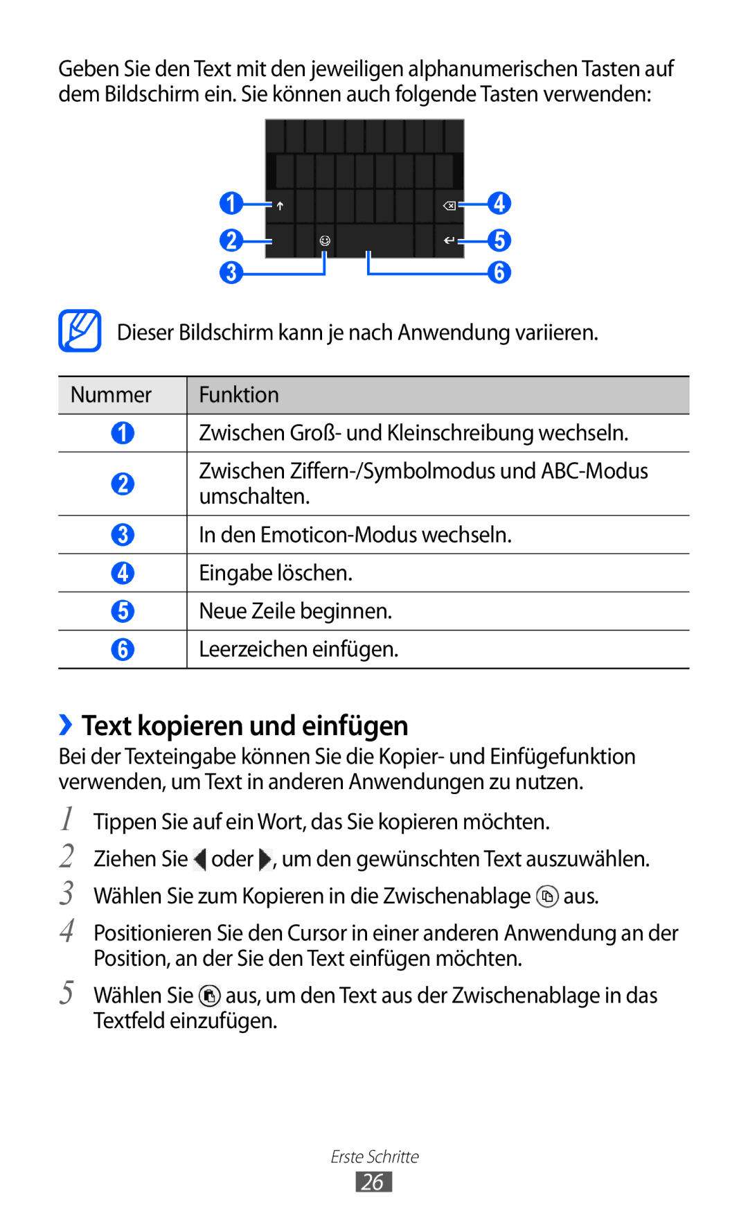 Samsung GT-I8350HKAVD2, GT-I8350HKAATO ››Text kopieren und einfügen, Tippen Sie auf ein Wort, das Sie kopieren möchten 