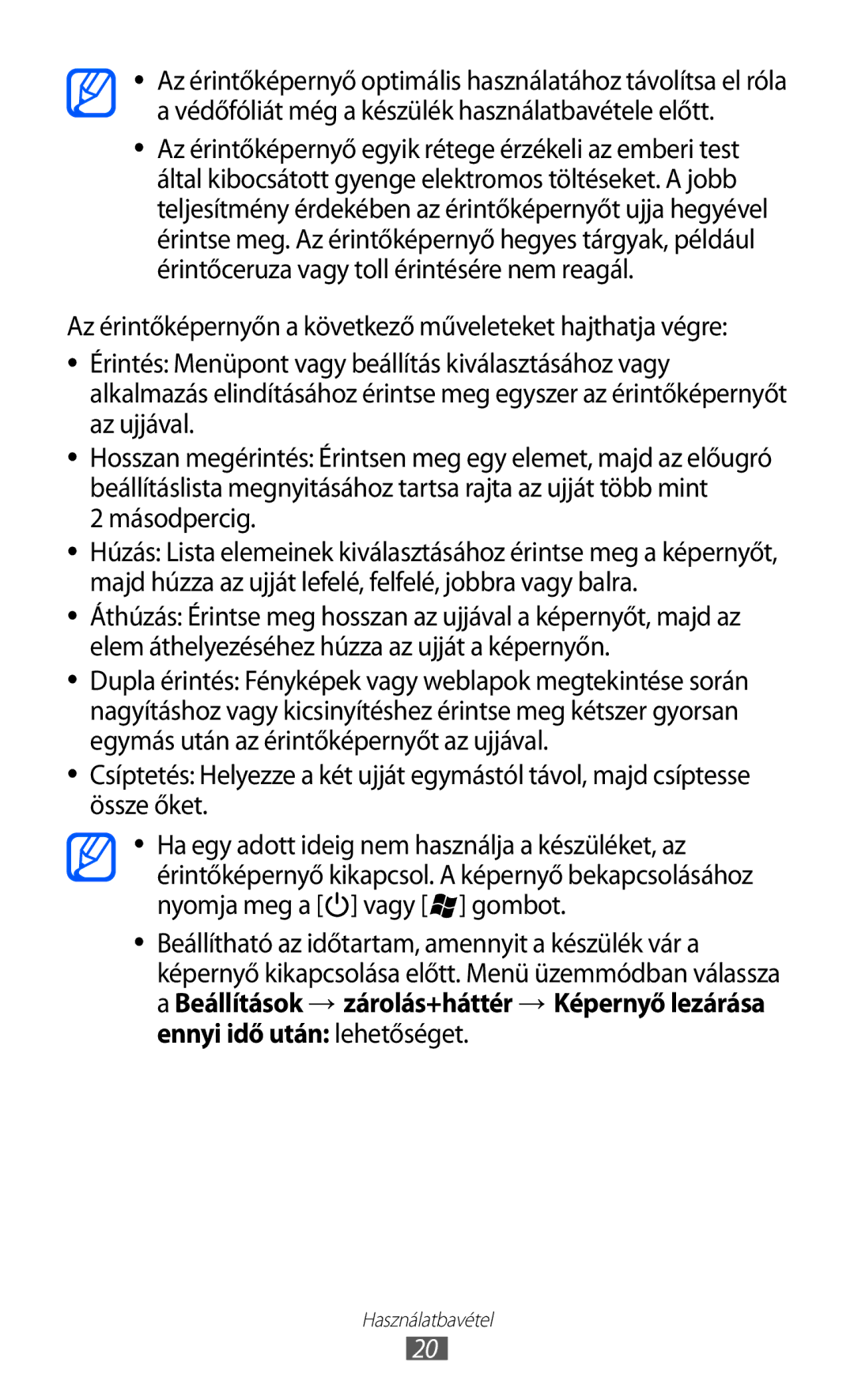 Samsung GT-I8350HKAITV, GT-I8350HKAATO, GT-I8350HKAOMN, GT-I8350HKAPAN, GT-I8350HKAPLS, GT-I8350HKAXEH manual Másodpercig 