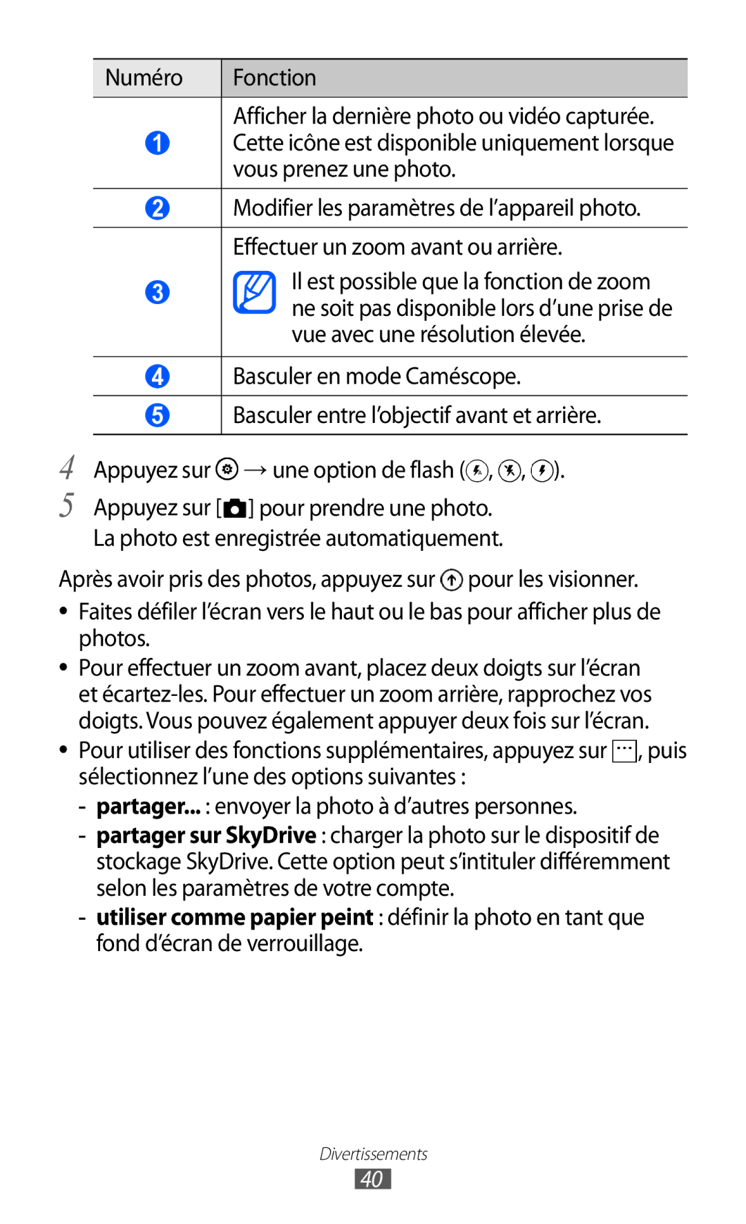 Samsung GT-I8350HKAFTM, GT-I8350HKASFR, GT-I8350HKAXEF, GT-I8350HKABOG manual Divertissements 