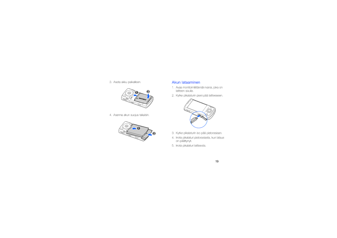 Samsung GT-I8510RKJXEE manual Akun lataaminen 