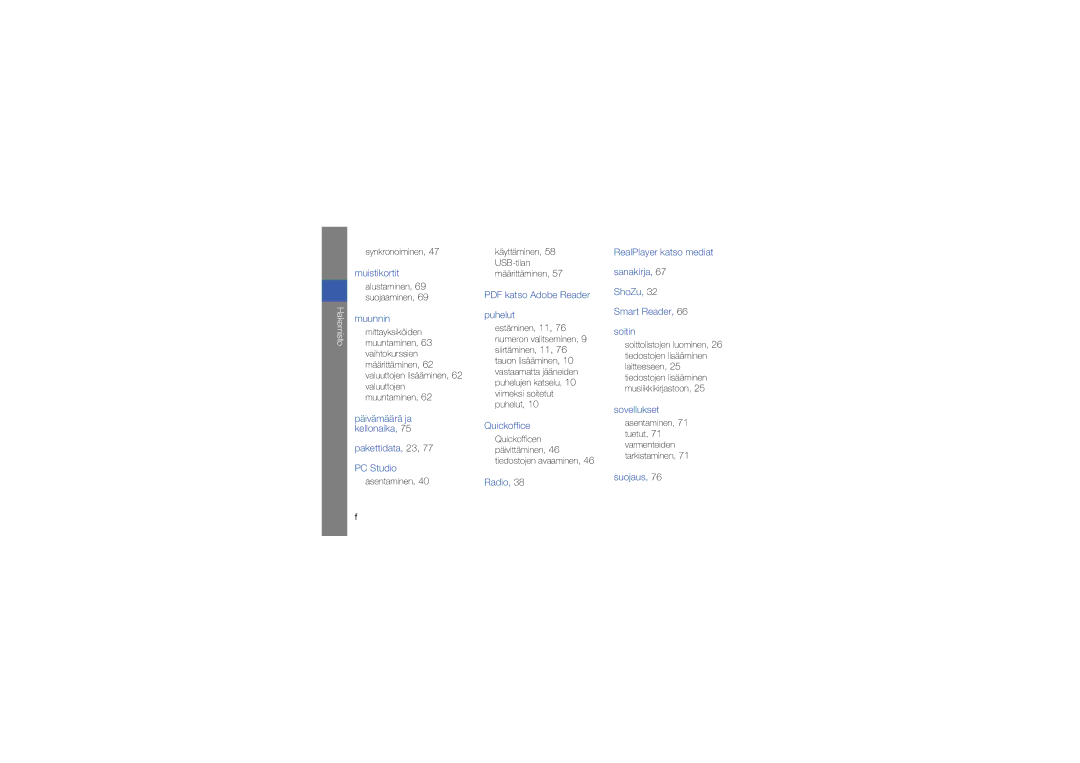 Samsung GT-I8510RKJXEE manual Muistikortit 