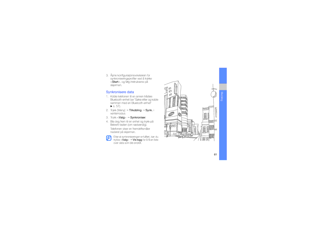 Samsung GT-I8510RKJXEE manual Synkronisere data 