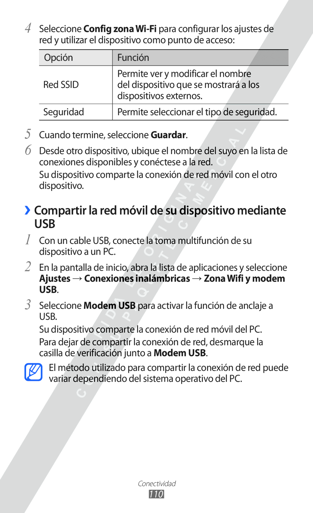 Samsung GT-I8530 manual Usb, 110 