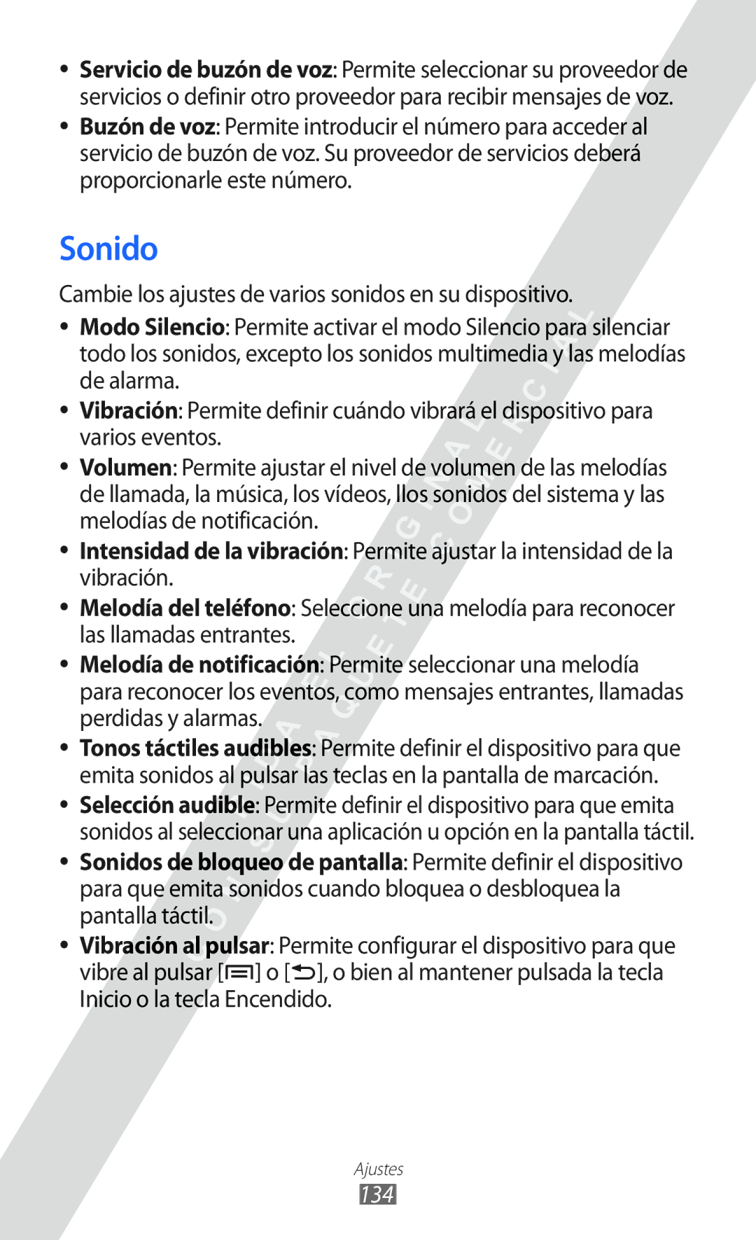 Samsung GT-I8530 manual Sonido, 134 