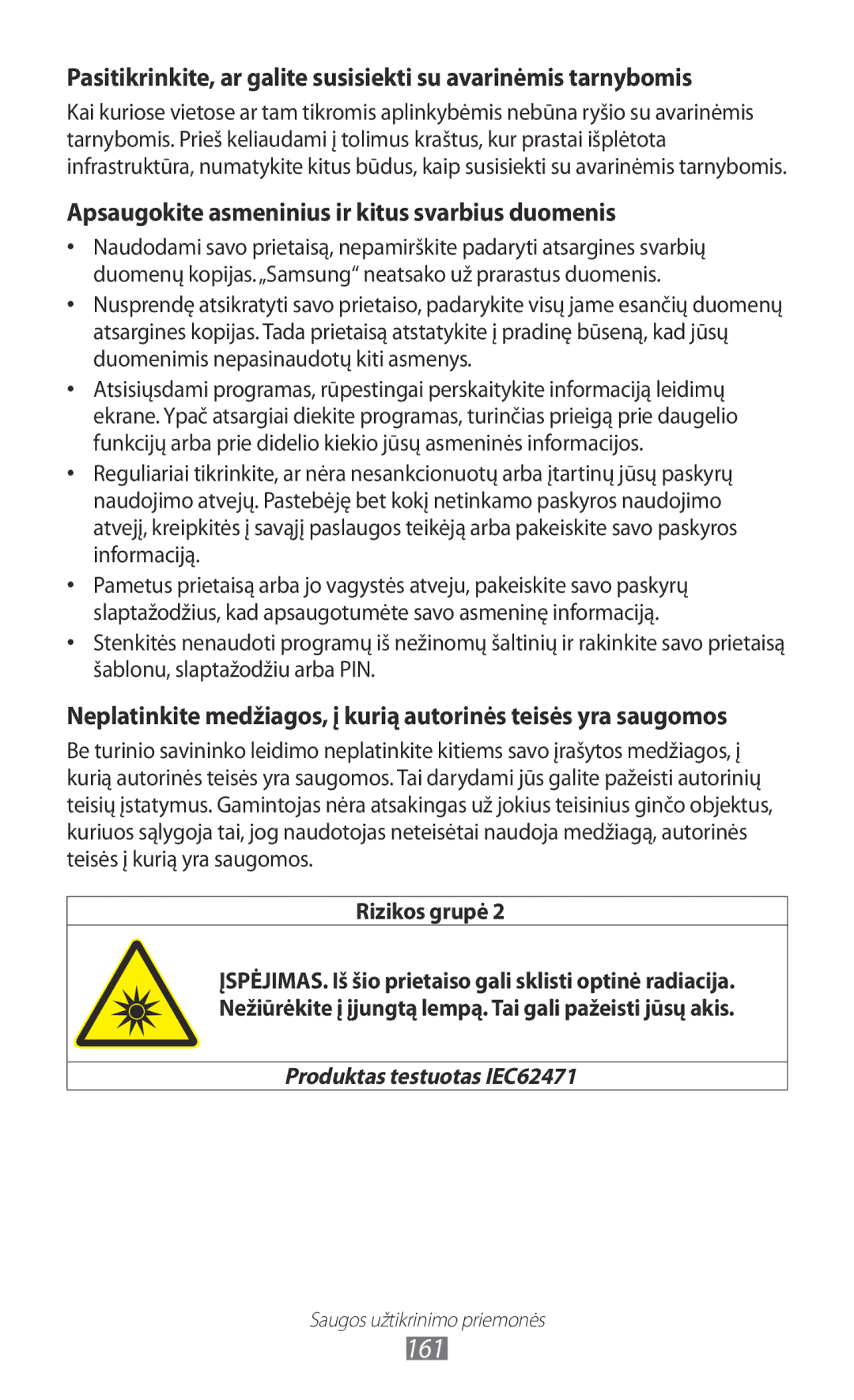 Samsung GT-I8530BAASEB manual 161 