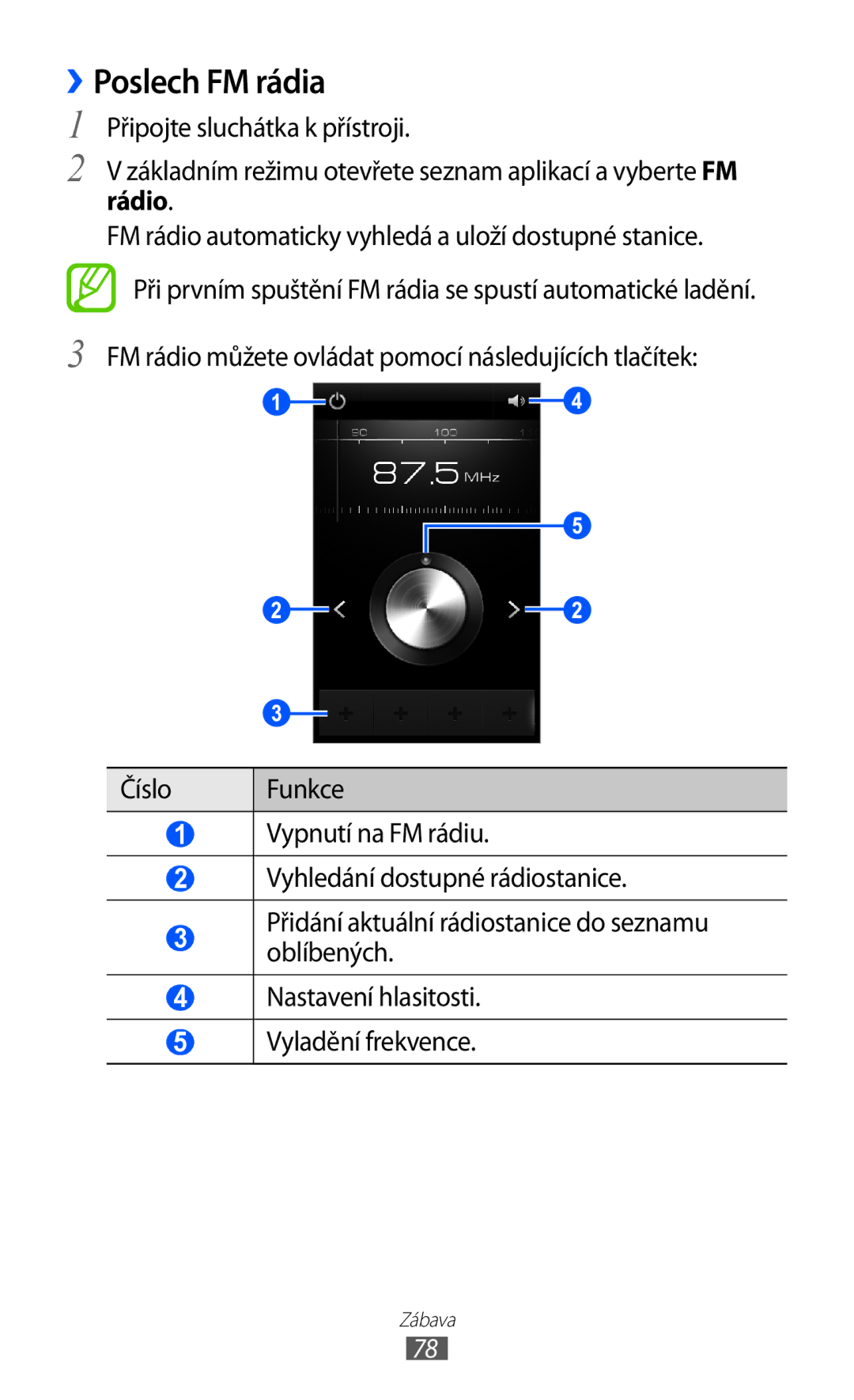 Samsung GT-I8530BAAXEZ, GT-I8530BAAVVT, GT-I8530RWAVDC, GT-I8530BAAVDC, GT-I8530BAAORX manual ››Poslech FM rádia 