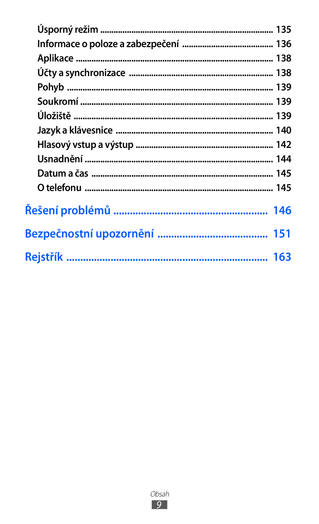 Samsung GT-I8530BAAORX, GT-I8530BAAVVT, GT-I8530RWAVDC, GT-I8530BAAVDC, GT-I8530BAAXEZ manual 136, 138, 139, 140, 142, 144, 145 