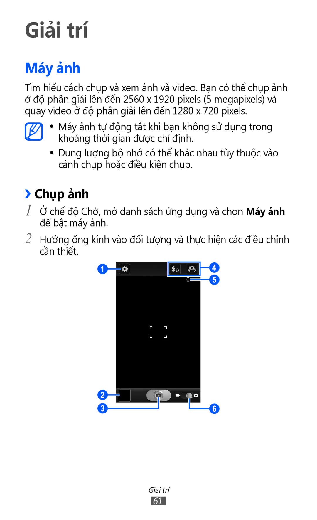 Samsung GT-I8530RWAXEV, GT-I8530BAAXEV, GT-I8530BAAXXV manual Giả̉i trí, Máy ả̉nh, ››Chup ả̉nh 