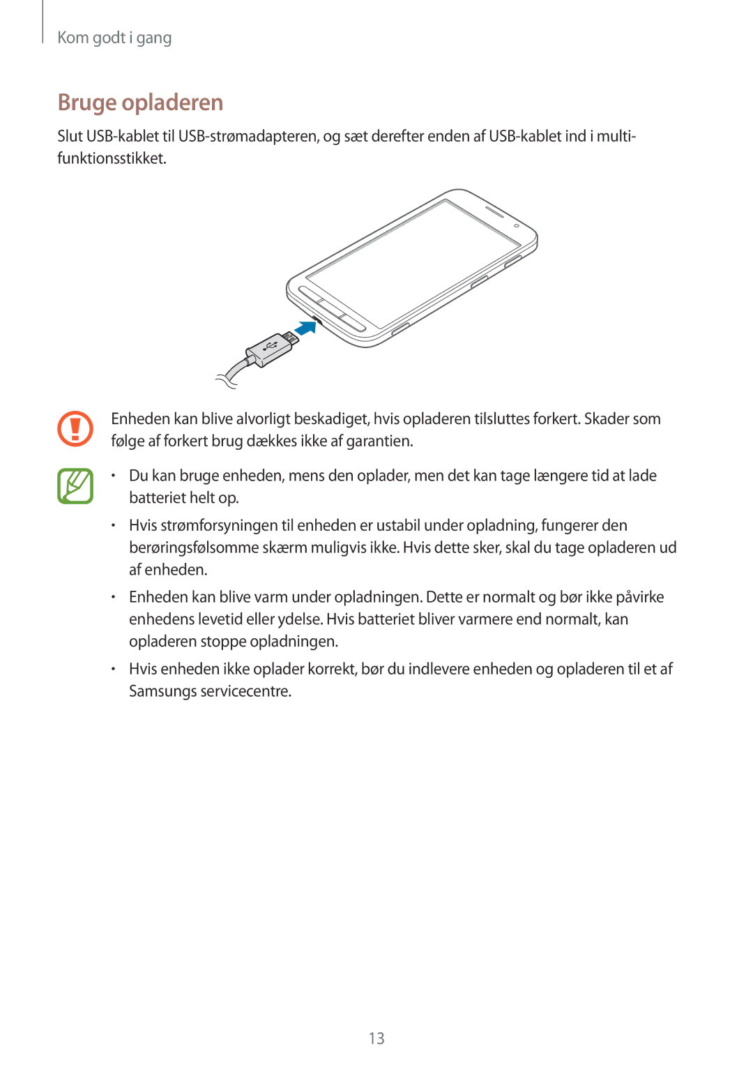 Samsung GT-I8580PWANEE, GT-I8580DBANEE manual Bruge opladeren 