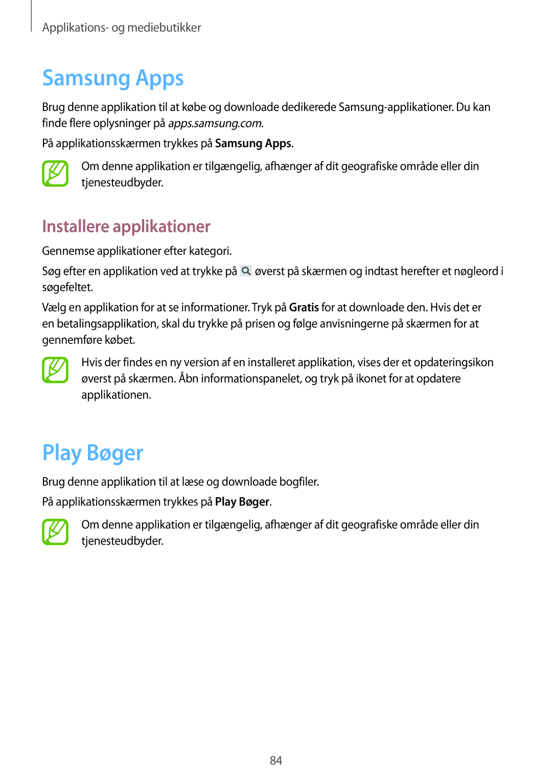 Samsung GT-I8580DBANEE, GT-I8580PWANEE manual Samsung Apps, Play Bøger 