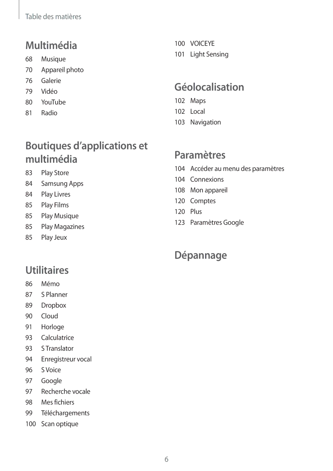 Samsung GT-I8580DBAXEF manual Géolocalisation 