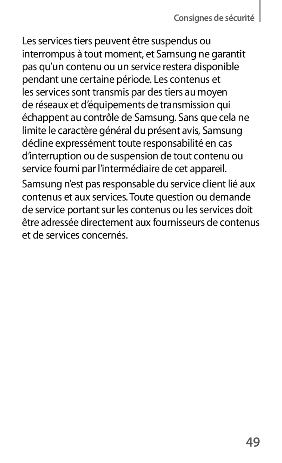 Samsung GT-I8580DBAXEF manual Consignes de sécurité 