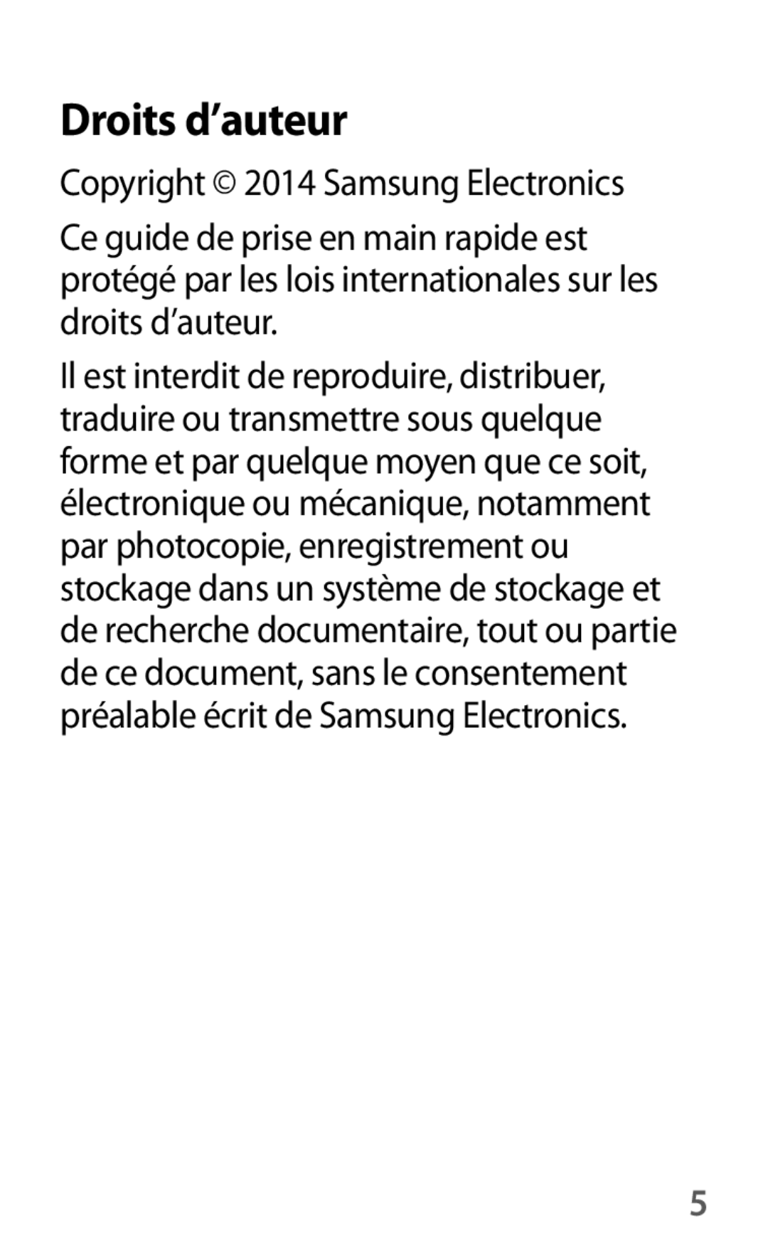 Samsung GT-I8580DBAXEF manual Droits d’auteur, Copyright 2014 Samsung Electronics 