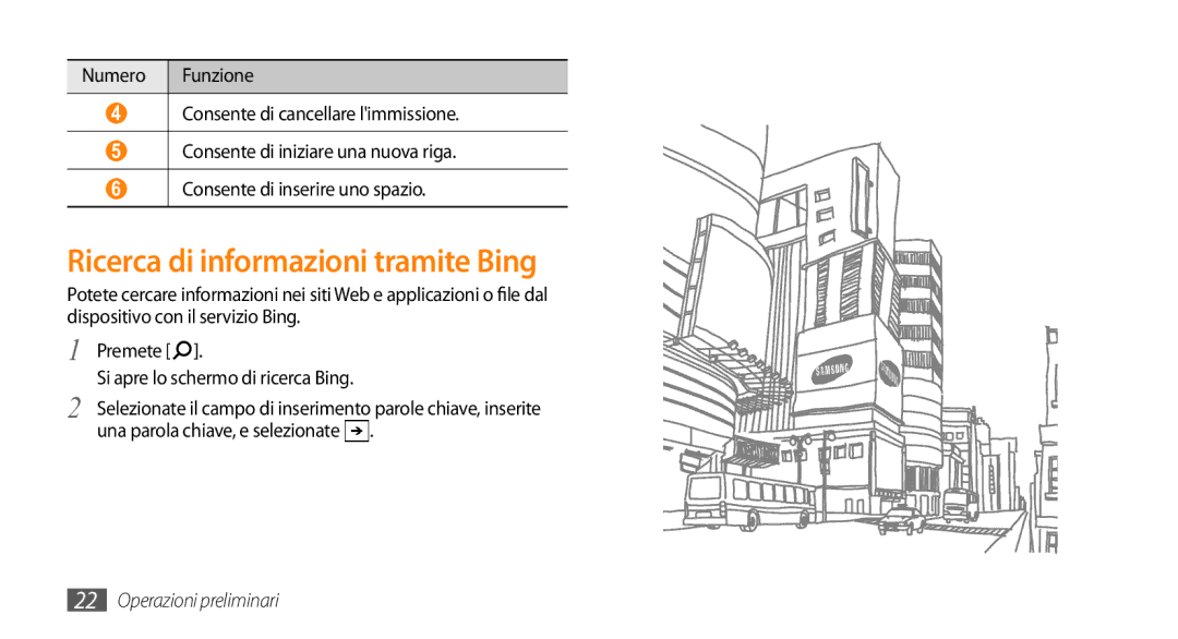 Samsung GT-I8700YKAPAN, GT-I8700YKAHUI, GT-I8700YKAOMN, GT-I8700YKAITV manual Ricerca di informazioni tramite Bing 