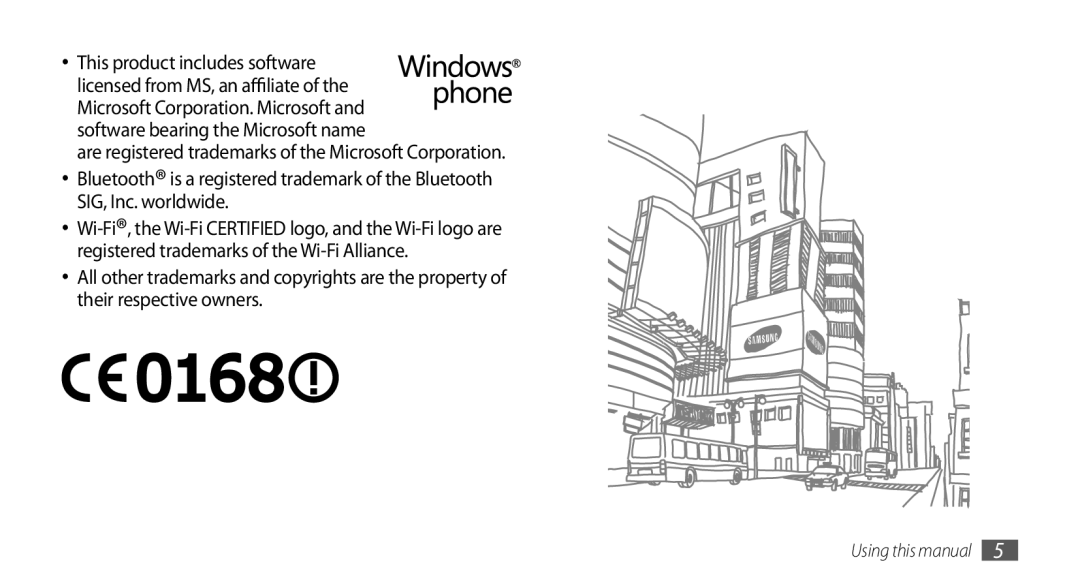 Samsung GT-I8700YKADTM, GT-I8700YKATMN, GT-I8700YKADRE, GT-I8700YKADBT, GT-I8700YKAEPL, GT-I8700YKAATO Using this manual 