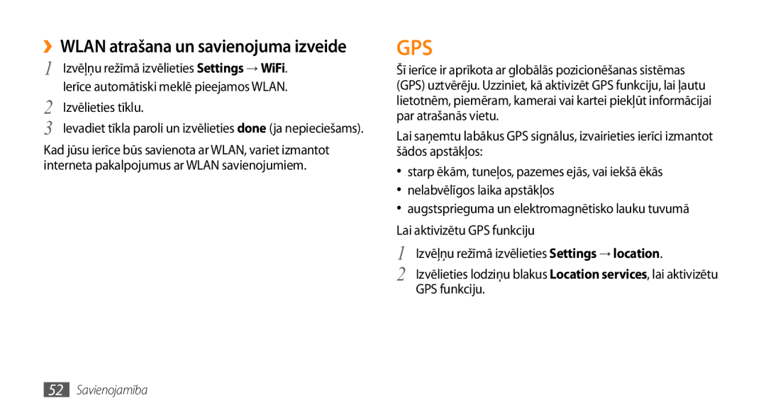 Samsung GT-I8700YKBSEB ››WLAN atrašana un savienojuma izveide, Ierīce automātiski meklē pieejamos Wlan, Izvēlieties tīklu 