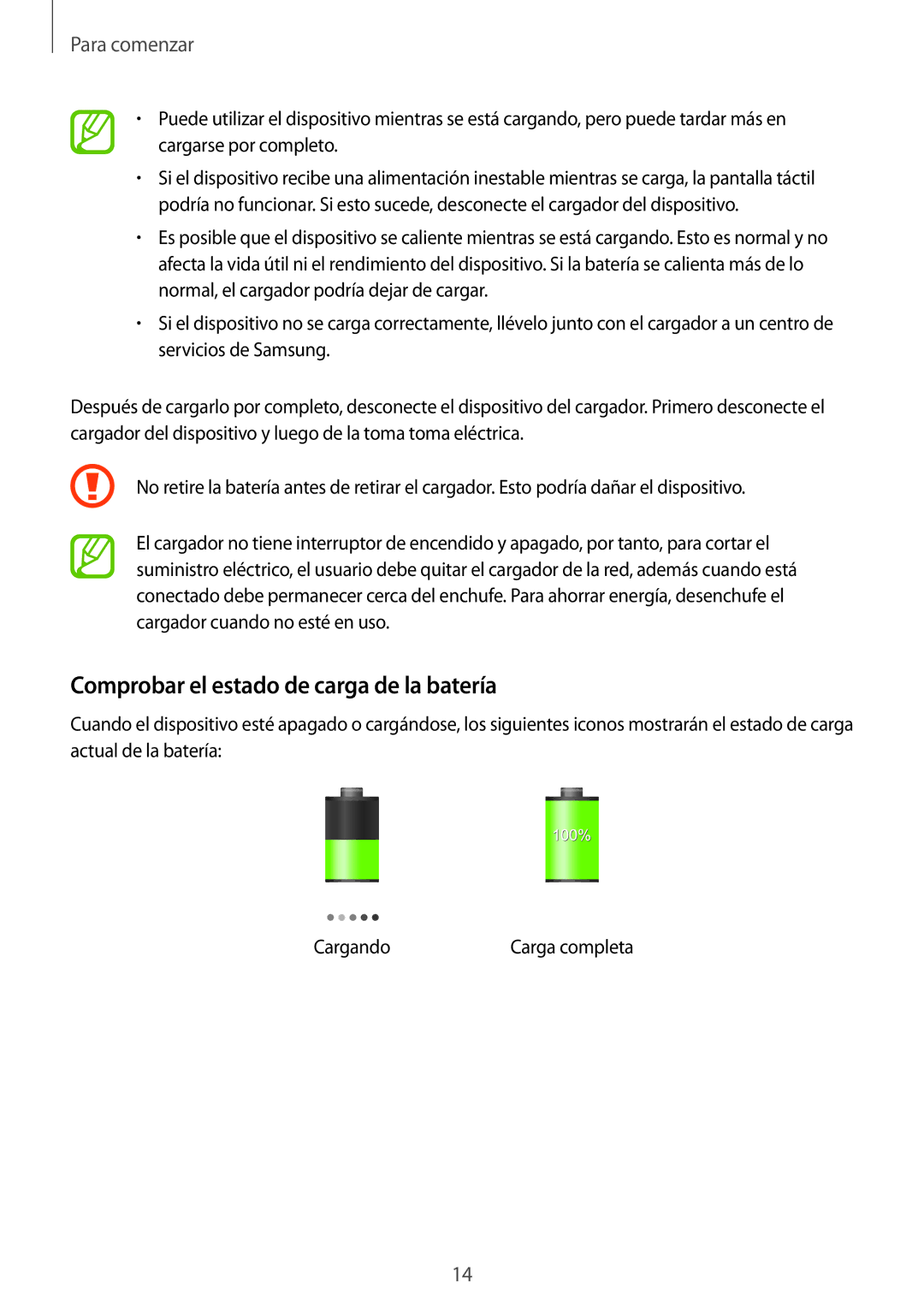 Samsung GT-I8730TAAATL, GT-I8730TAAMEO, GT-I8730ZWADBT, GT-I8730ZWAYOG manual Comprobar el estado de carga de la batería 