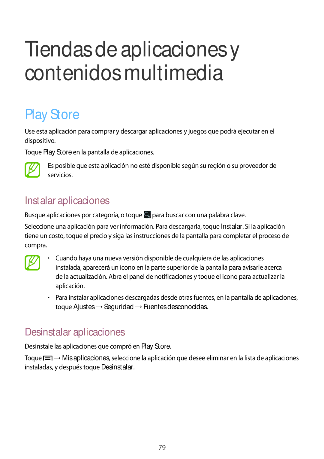 Samsung GT-I8730TAAAMN, GT-I8730TAAMEO, GT-I8730ZWADBT manual Tiendas de aplicaciones y contenidos multimedia, Play Store 