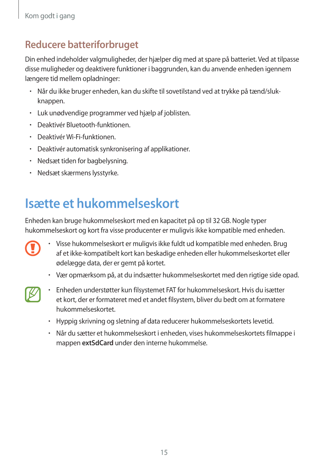 Samsung GT-I8730ZWANEE, GT-I8730TAANEE manual Isætte et hukommelseskort, Reducere batteriforbruget 