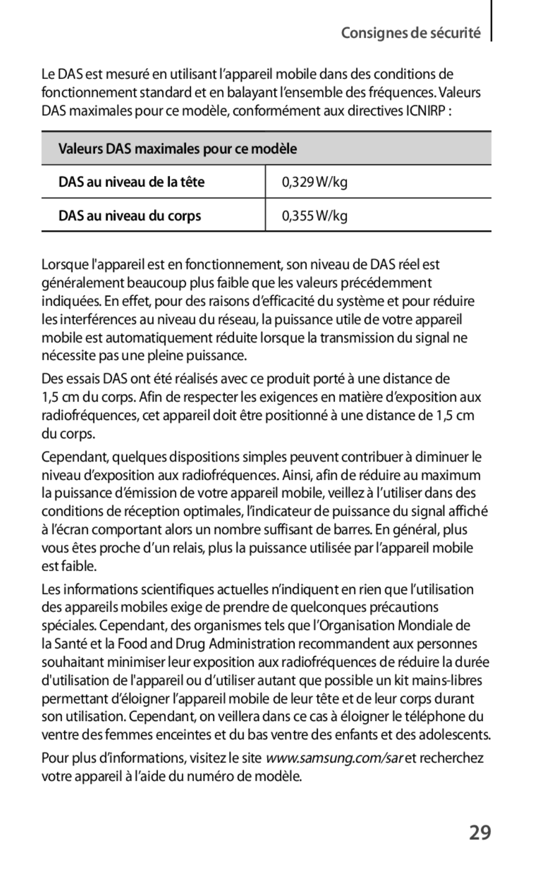 Samsung GT-I8730ZWABOG, GT-I8730ZWASFR, GT-I8730ZWAXEF, GT-I8730TAAFTM, GT-I8730TAABOG manual Consignes de sécurité 