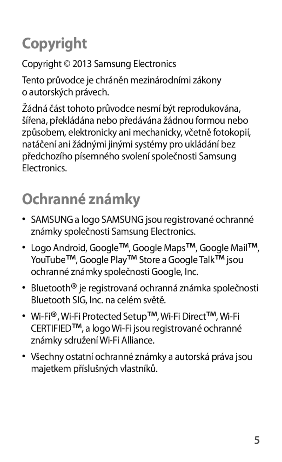 Samsung GT-I8730TAAETL, GT-I8730ZWAETL manual Copyright, Ochranné známky 