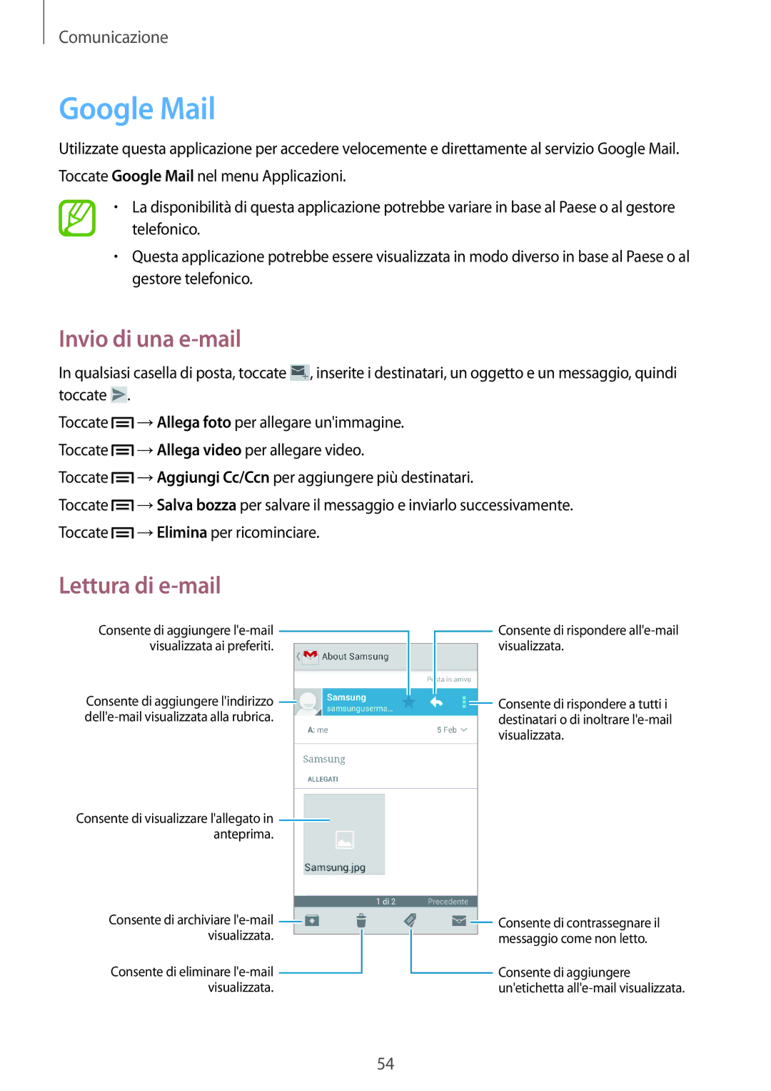 Samsung GT-I8730TAAITV, GT-I8730ZWAITV, GT-I8730TAATIM, GT-I8730ZWATIM, GT-I8730TAAOMN Google Mail, Visualizzata ai preferiti 