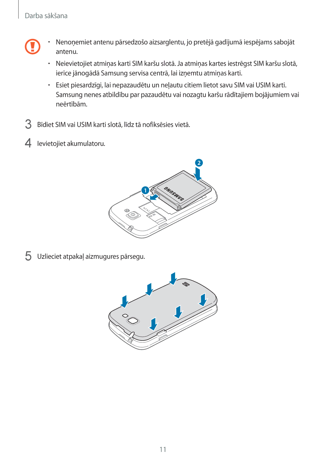 Samsung GT-I8730ZWASEB manual Darba sākšana 