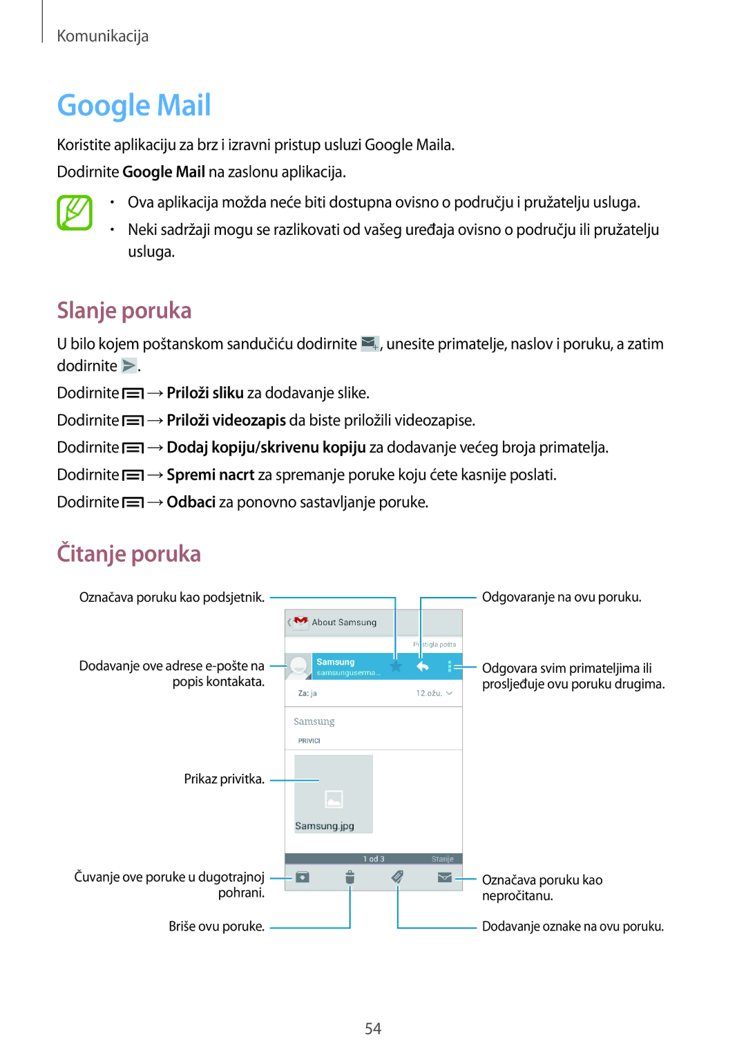 Samsung GT-I8730ZWAVIP manual Google Mail 