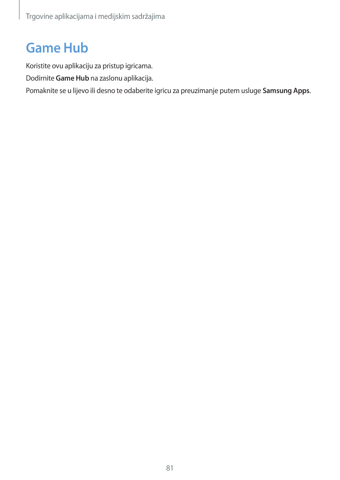 Samsung GT-I8730ZWAVIP manual Game Hub 