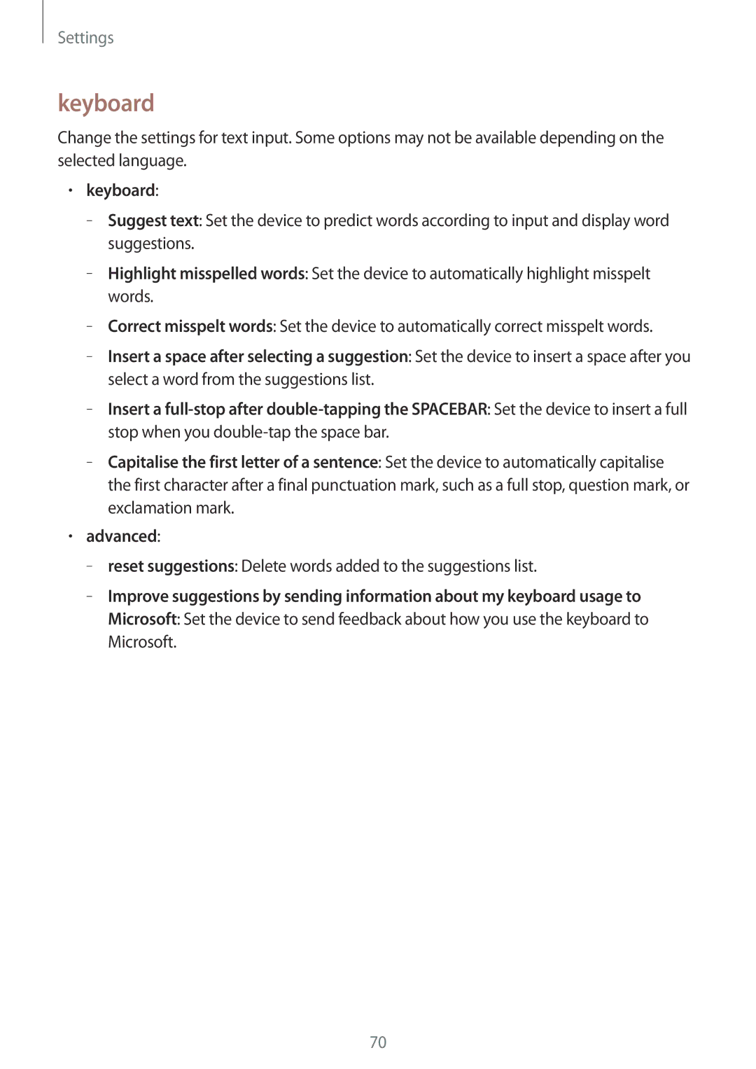 Samsung GT-I8750 user manual Keyboard 