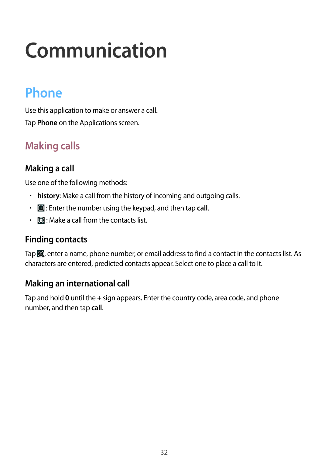 Samsung GT-I8750ALAORX, GT-I8750ALAATO, GT-I8750ALADTM, GT-I8750ALADBT, GT-I8750ALAITV Communication, Phone, Making calls 