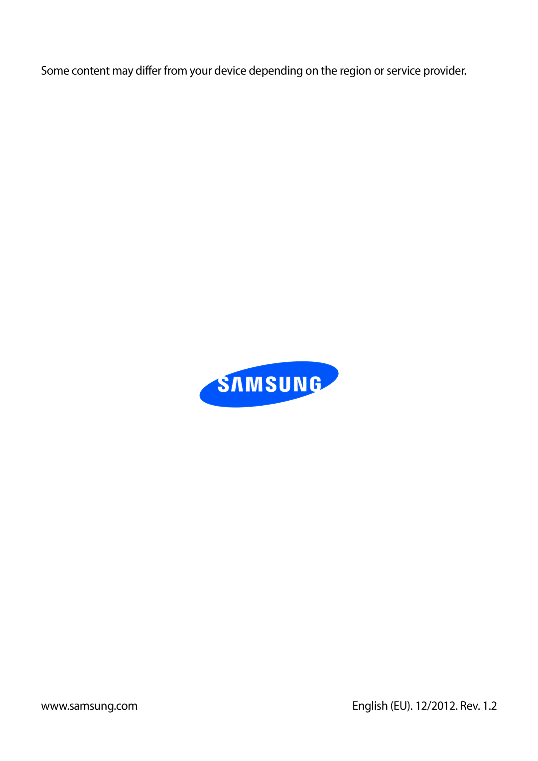 Samsung GT-I8750ALAATO, GT-I8750ALADTM, GT-I8750ALADBT, GT-I8750ALAITV, GT-I8750ALATPH, GT-I8750ALAXEF English EU /2012. Rev 