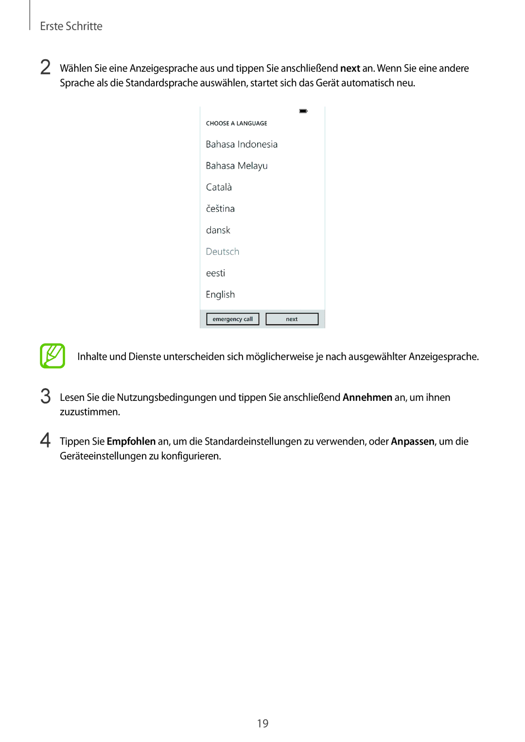 Samsung GT-I8750ALATPH, GT-I8750ALAATO, GT-I8750ALADTM, GT-I8750ALADBT, GT-I8750ALAITV manual Zuzustimmen 