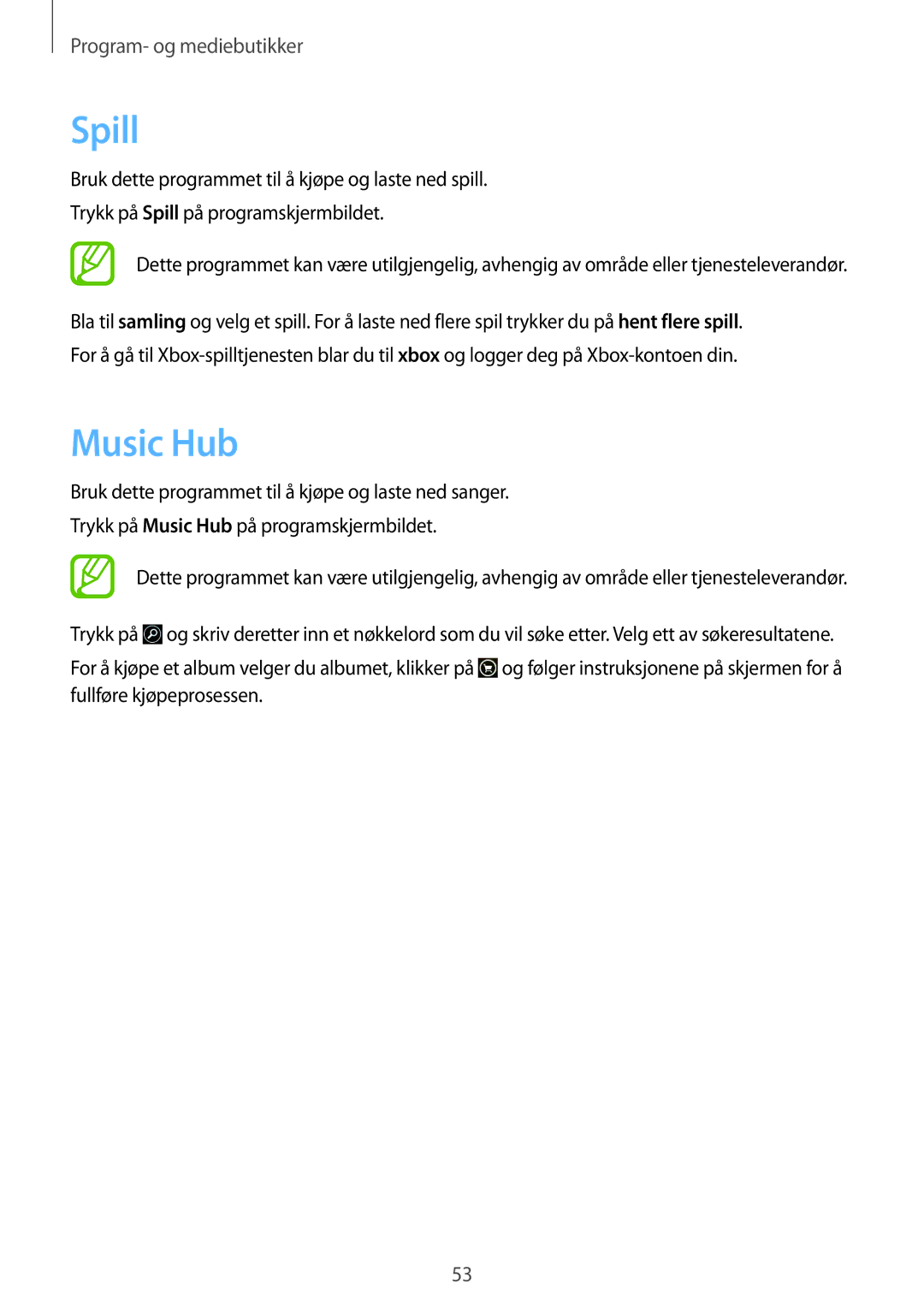 Samsung GT-I8750ALANEE manual Spill, Music Hub 