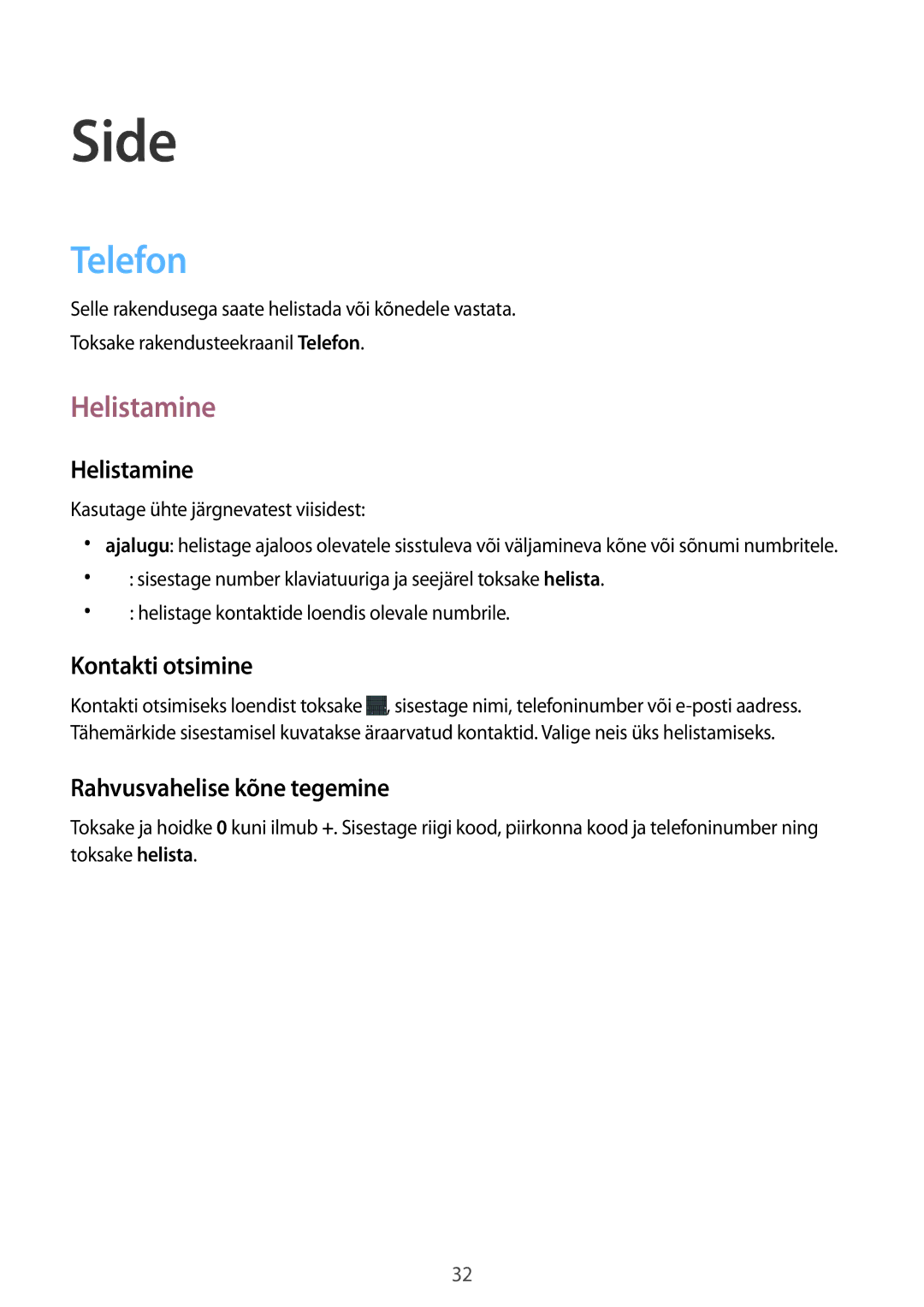 Samsung GT-I8750ALASEB manual Side, Telefon, Helistamine 