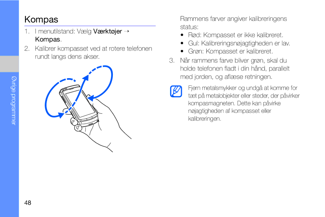 Samsung GT-I8910DKRXEE, GT-I8910DKPXEE manual Kompas 