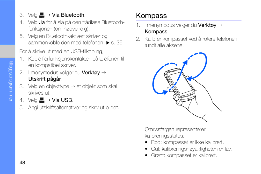 Samsung GT-I8910DKRXEE, GT-I8910DKPXEE manual Kompass 