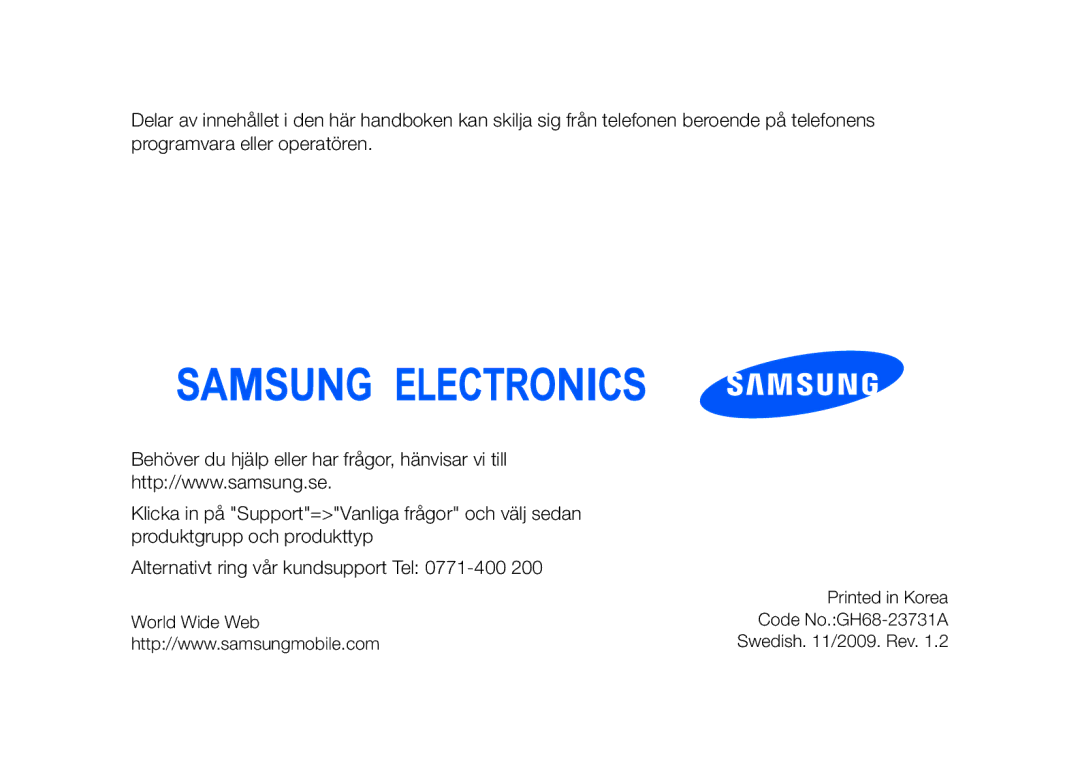 Samsung GT-I8910DKPXEE, GT-I8910DKRXEE manual 