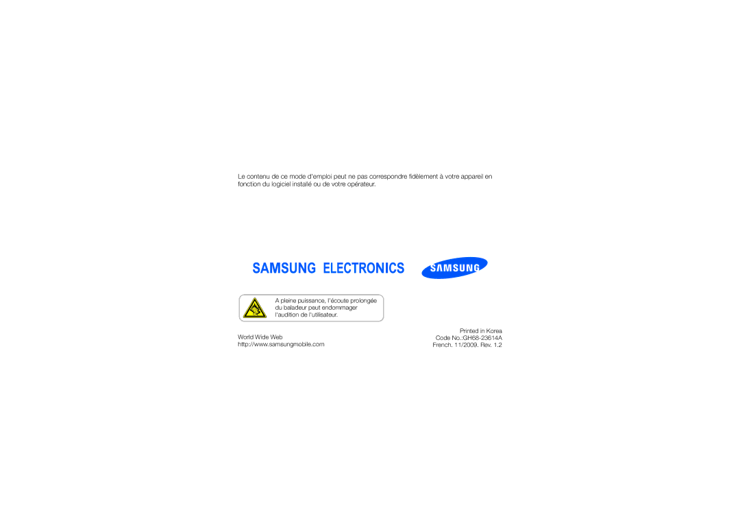 Samsung GT-I8910PKABOG, GT-I8910PKAXEF, GT-I8910PKAFTM, GT-I8910DKCXEF, GT-I8910DKDXEF, GT-I8910DKAXEF manual 