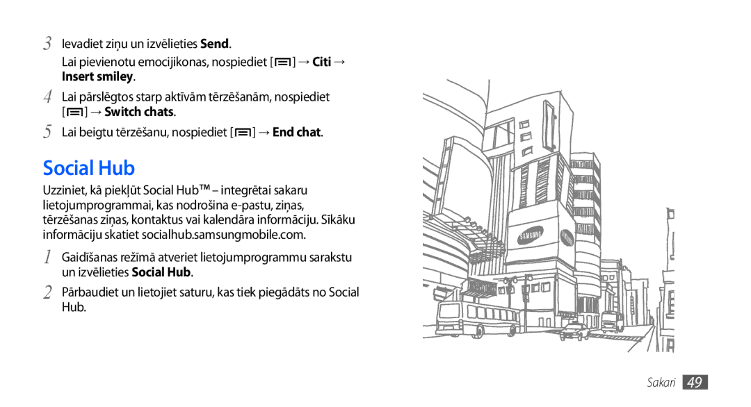 Samsung GT-I9000HKASEB, GT-I9000HKXSEB manual Social Hub 