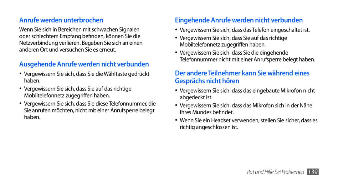 Samsung GT-I9000RWYDBT, GT-I9000HKYDRE, GT-I9000HKDEPL manual Vergewissern Sie sich, dass Sie die Wähltaste gedrückt haben 