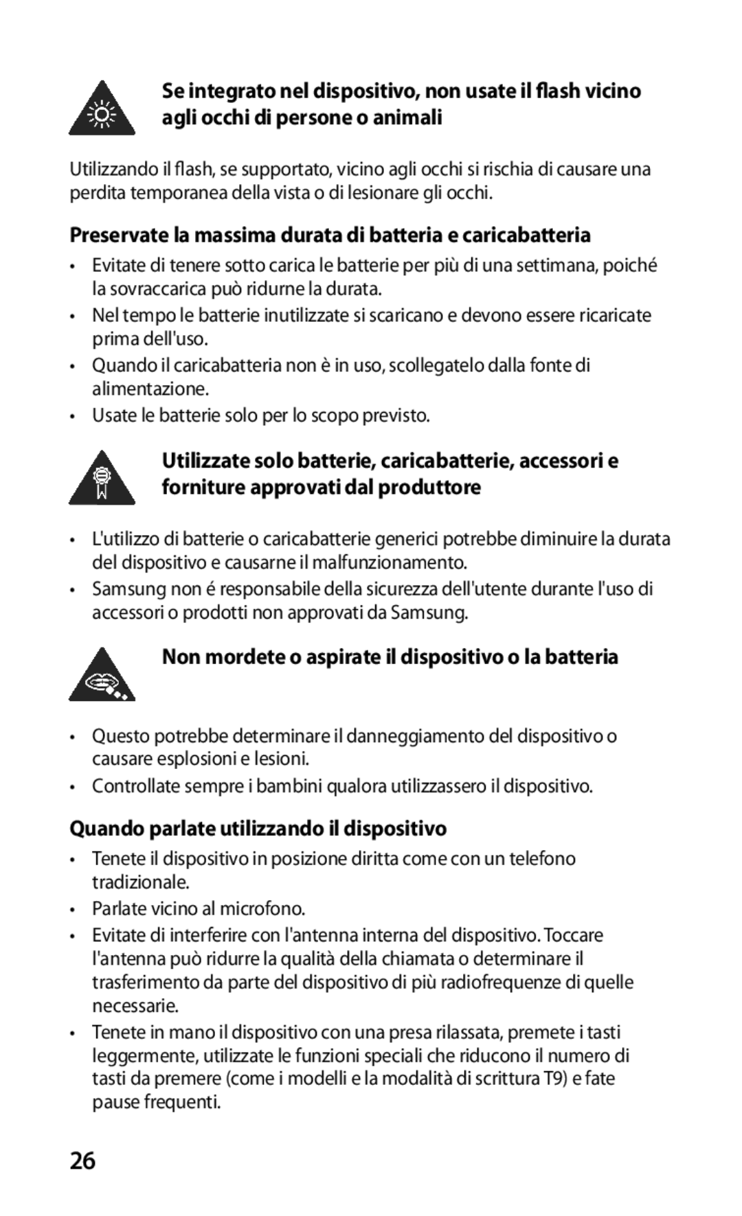 Samsung GT-I9000HKDVIP, GT-I9000HKYITV, GT-I9000HKYXEF manual Preservate la massima durata di batteria e caricabatteria 