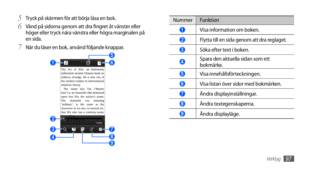 Samsung GT-I9000HKDODK, GT-I9000HKYNEE, GT-I9000HKDNEE, GT-I9000HKDXEE manual Flytta till en sida genom att dra reglaget 