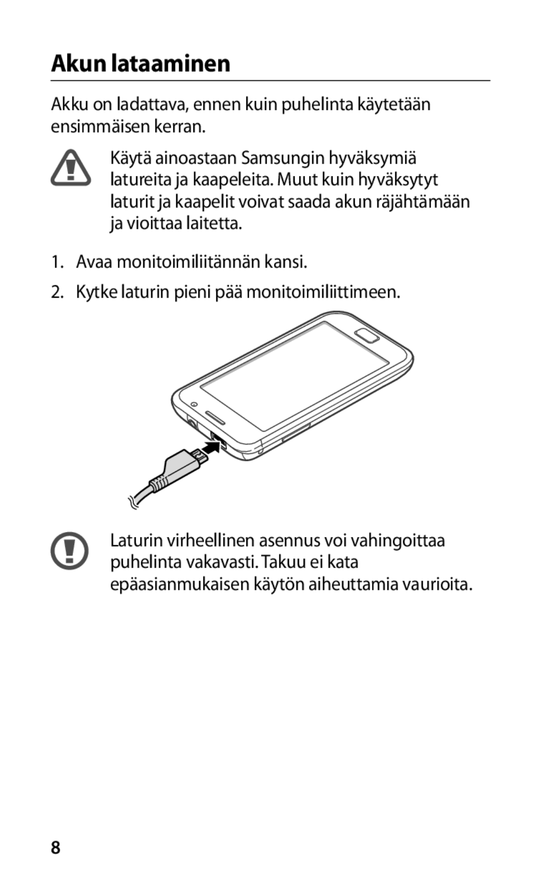 Samsung GT-I9000HKDNEE, GT-I9000HKYNEE, GT-I9000HKDXEE, GT-I9000HKDTDC, GT-I9000RWYNEE, GT-I9000HKYTDC manual Akun lataaminen 