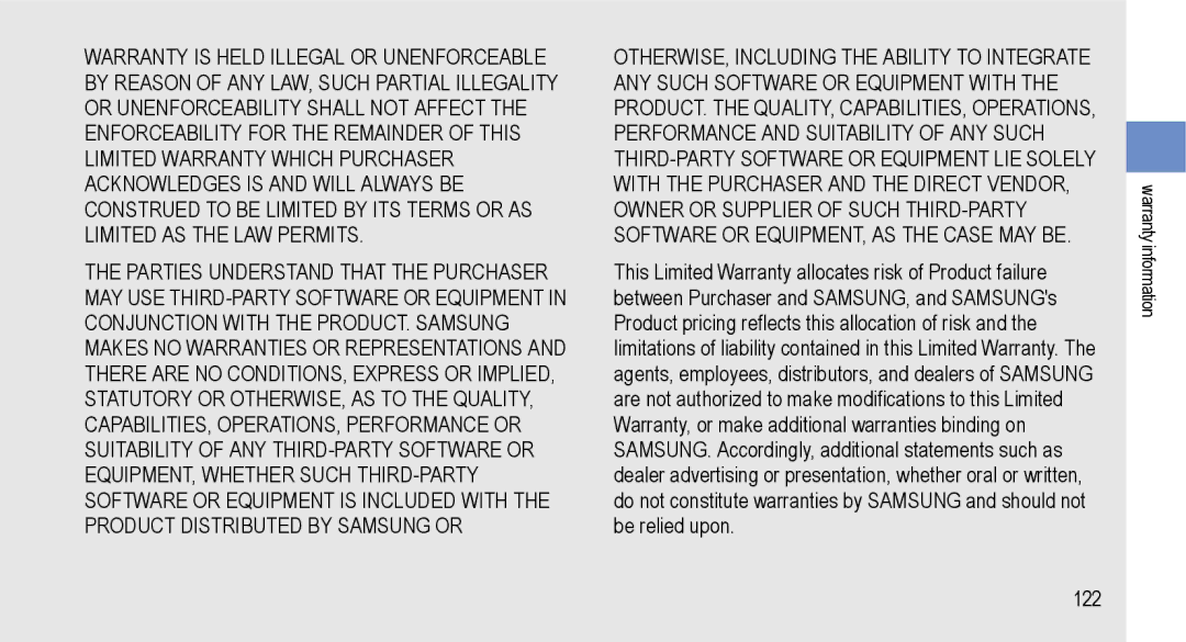 Samsung GT-I9000M user manual 122 