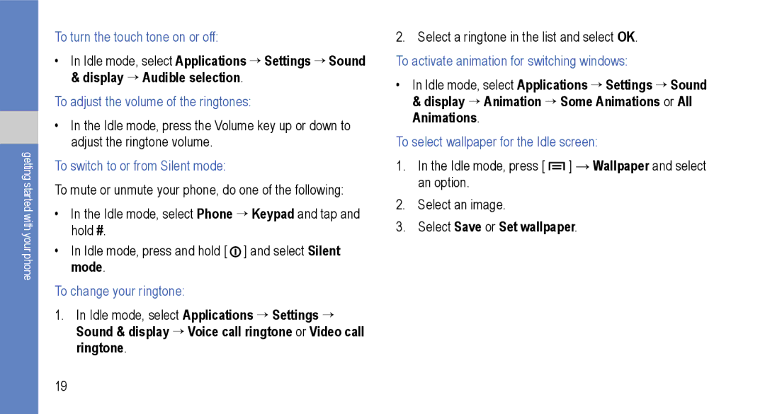 Samsung GT-I9000M user manual Select Save or Set wallpaper 