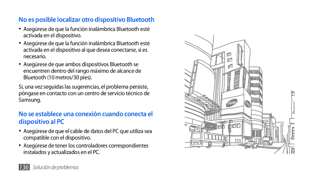 Samsung GT-I9001HKDFOP, GT-I9001HKDDBT, GT-I9001HKDAMN, GT-I9001HKDATL No es posible localizar otro dispositivo Bluetooth 