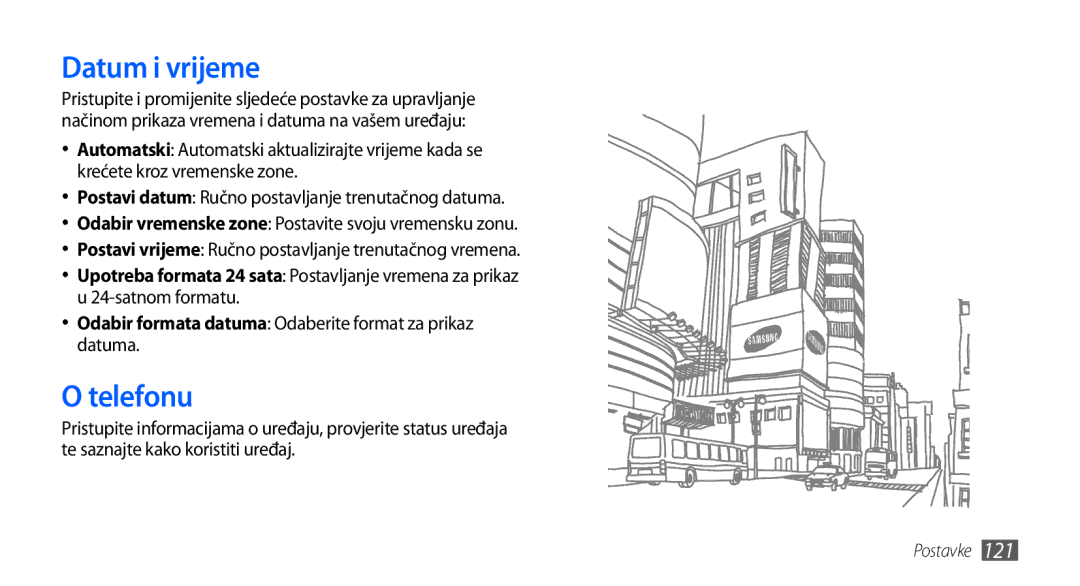 Samsung GT-I9001HKDMKO, GT-I9001HKDSMO, GT-I9001HKDCRO, GT2I9001HKDVIP, GT-I9001HKDTRA manual Datum i vrijeme, Telefonu 