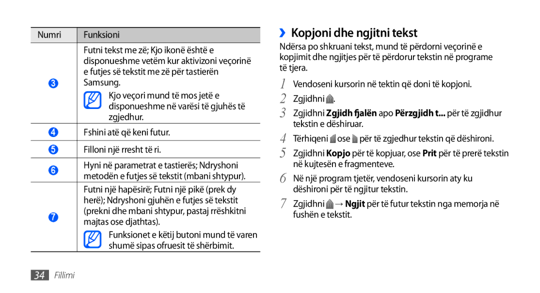 Samsung GT-I9001HKDALB, GT-I9001HKDMKO, GT-I9001RWDMSR, GT2I9001HKDSMO, GT-I9001HKDSMO manual ››Kopjoni dhe ngjitni tekst 