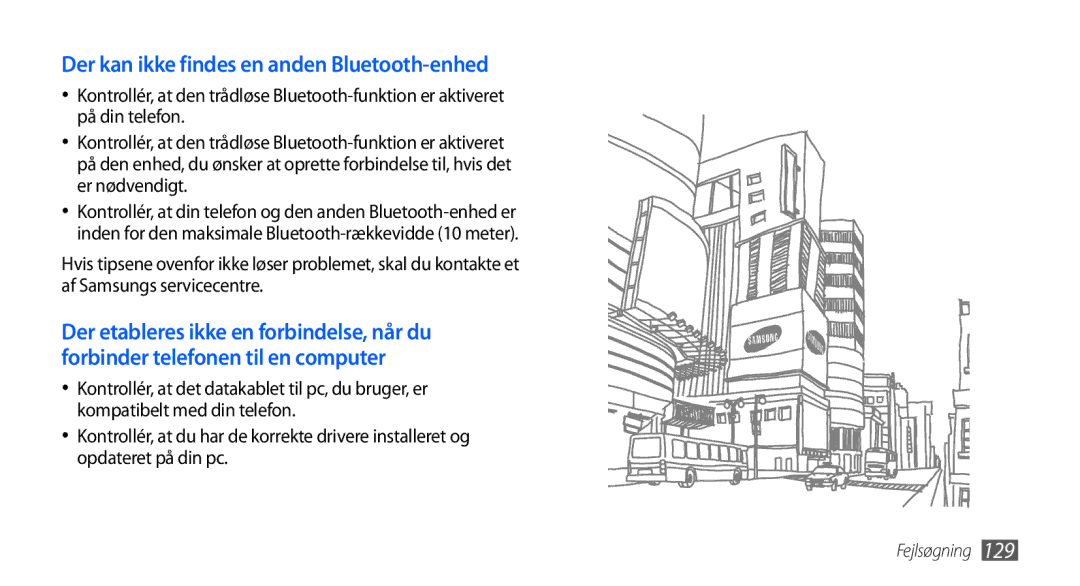 Samsung GT-I9001HKDNEE, GT-I9001UWDNEE, GT-I9001RWDNEE manual Der kan ikke findes en anden Bluetooth-enhed 